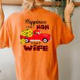 Happiness Is Being A Mom And Wife Sunflower For Women Women's Oversized Comfort T-Shirt Back Print Yam