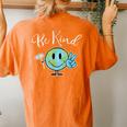 Be Kind Cute Earth Peace Anti Bullying Unity Day Orange Women's Oversized Comfort T-Shirt Back Print Yam
