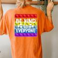 Be Kind Unity Day Inclusive Antibully Fidget Toy Pop Women's Oversized Comfort T-Shirt Back Print Yam