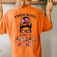 Kinda Busy Being A Snake Mom Messy Bun Floral Women's Oversized Comfort T-Shirt Back Print Yam