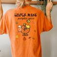 Little Miss Pumpkin Spice Cute Fall Pumpkin Thanksgiving Women's Oversized Comfort T-Shirt Back Print Yam