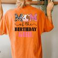 Mom Of The Birthday Girl Farm Cow Mommy Mama 1St Women's Oversized Comfort T-Shirt Back Print Yam