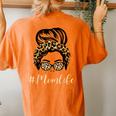 Mom Life Mama Leopard Pattern Glasses Women's Oversized Comfort T-Shirt Back Print Yam