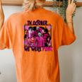In October We Wear Pink Horror Character Wear Pink Horror Women's Oversized Comfort T-Shirt Back Print Yam In October We Wear Pink Horror Character Wear Pink Horror Women's Oversized Comfort T-Shirt Back Print Yam
