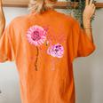 Pink Bird Flamingo Breast Cancer Awareness Women's Oversized Comfort T-Shirt Back Print Yam