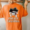 Pirate Grandma Funny Costume Gift For Womens Gift For Women Women's Oversized Graphic Back Print Comfort T-shirt Yam