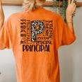 Principal Typography Principal First Day Of Back To School Women Oversized Back Print Comfort T-shirt Yam