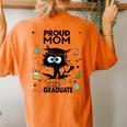 Proud Mom Of A Class Of 2023 Graduate Cool Black Cat Women's Oversized Comfort T-Shirt Back Print Yam