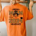 Proud Mom Of A Class Of 2024 Graduate Senior 24 Graduation Women's Oversized Comfort T-Shirt Back Print Yam