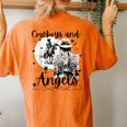Retro Desert Cowboys And Angels Western Country Cowgirl Women's Oversized Comfort T-Shirt Back Print Yam