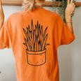 Sansevieria Snake Plant Mother-In-Law's Tongue Women's Oversized Comfort T-Shirt Back Print Yam