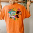 Tiedye Read Books And Be Kind Outfit For Book Readers Women's Oversized Comfort T-Shirt Back Print Yam