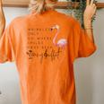 Wrinkles Only Go Where Smiles Have Been Cute Flamingo Women's Oversized Comfort T-Shirt Back Print Yam