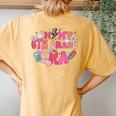 In My 6Th Grade Era Back To School First Day Teacher Women's Oversized Comfort T-Shirt Back Print Mustard
