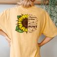 Aunt Happiness Is Being An Sunflower Women's Oversized Comfort T-Shirt Back Print Mustard