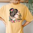 Im With The Banned Books Women Read Books Women's Oversized Comfort T-Shirt Back Print Mustard
