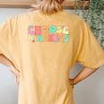 Choose Kindness Retro Groovy Be Kind Kindness Women's Oversized Comfort T-Shirt Back Print Mustard