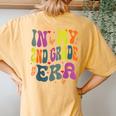 Cute In My 2Nd Grade Era Back To School Second Grade Teacher Women's Oversized Comfort T-Shirt Back Print Mustard