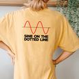 Math Teacher Graph Pun For Engineers Students Women's Oversized Comfort T-Shirt Back Print Mustard