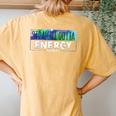 Funny Teacher Life Paraprofessional Straight Outta Energy  Women's Oversized Graphic Back Print Comfort T-shirt Mustard