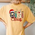 Gigi Claus Reindeer Christmas Women's Oversized Comfort T-Shirt Back Print Mustard