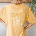 This Girl Loves Camping With Her Husband T Camper Wife Women's Oversized Comfort T-Shirt Back Print Mustard