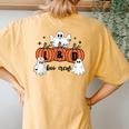 Nurse Labor And Delivery Ld Boo Crew Halloween Ghost Pumpkin Women's Oversized Comfort T-Shirt Back Print Mustard