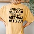 Proud Daughter Of A Vietnam Veteran Vintage For Men Women's Oversized Comfort T-Shirt Back Print Mustard