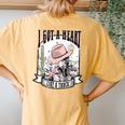 Retro Desert Cowgirl I Got A Heart Like A Truck Western Women's Oversized Comfort T-Shirt Back Print Mustard