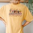 Retro Western Cowgirl Boots God Say You Are Cowboy Christian Women's Oversized Comfort T-Shirt Back Print Mustard
