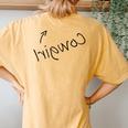 Reverse Cowgirl Adult Humor Halloween Costume T Women's Oversized Comfort T-Shirt Back Print Mustard