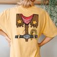 Rodeo Outfit Wild Western Cowboy Cowgirl Halloween Costume Women's Oversized Comfort T-Shirt Back Print Mustard