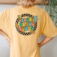 Back To School Groovy Teacher Second 2Nd Grade Crew Squad Women's Oversized Comfort T-Shirt Back Print Mustard
