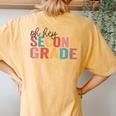 Back To School Students Teacher Oh Hey 2Nd Second Grade Women's Oversized Comfort T-Shirt Back Print Mustard
