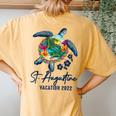 St Augustine Sea Turtle Florida Family Vacation 2022 Women's Oversized Comfort T-Shirt Back Print Mustard St Augustine Sea Turtle Florida Family Vacation 2022 Women's Oversized Comfort T-Shirt Back Print Mustard