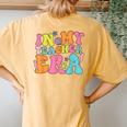 In My Teacher Era First Day Of School Back To School Retro Women's Oversized Comfort T-Shirt Back Print Mustard