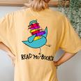 Teacher Library Read Mo Books Pigeon Reading Library Women's Oversized Comfort T-Shirt Back Print Mustard