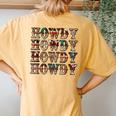 Vintage Howdy Rodeo Western Country Southern Cowgirl Cowboy Women's Oversized Comfort T-Shirt Back Print Mustard
