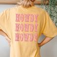 Vintage Plaid Howdy Rodeo Western Country Southern Cowgirl Women's Oversized Comfort T-Shirt Back Print Mustard