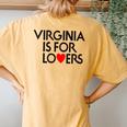Vintage Virginia Is For The Lovers For Men Women's Oversized Comfort T-Shirt Back Print Mustard
