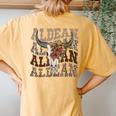 Western Cowboy Horse Lovers Country Lovers Country Women's Oversized Comfort T-Shirt Back Print Mustard