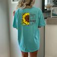 Aunt Happiness Is Being An Sunflower Women's Oversized Comfort T-Shirt Back Print Chalky Mint