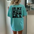 In My Baseball Mom Era Women's Oversized Comfort T-Shirt Back Print Chalky Mint