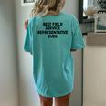 Best Field Service Representative Ever Women's Oversized Comfort T-Shirt Back Print Chalky Mint