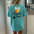 Cousin Crew Thanksgiving Family Matching Turkey Day Fall Women's Oversized Comfort T-Shirt Back Print Chalky Mint