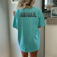 First Name Abigail Girl Grunge Sister Military Mom Custom Women's Oversized Comfort T-Shirt Back Print Chalky Mint