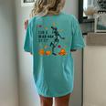 Aba Fall Registered Behavior Technician Halloween Rbt Women's Oversized Comfort T-Shirt Back Print Chalky Mint