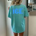 Fire And Ice Costume Halloween Family Matching Women's Oversized Comfort T-Shirt Back Print Chalky Mint