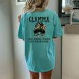 Glamma Like A Normal Grandma Only More Awesome Mothers Day Gift For Womens Gift For Women Women's Oversized Graphic Back Print Comfort T-shirt Chalky Mint