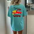 Happiness Is Being A Mom And Wife Sunflower For Women Women's Oversized Comfort T-Shirt Back Print Chalky Mint